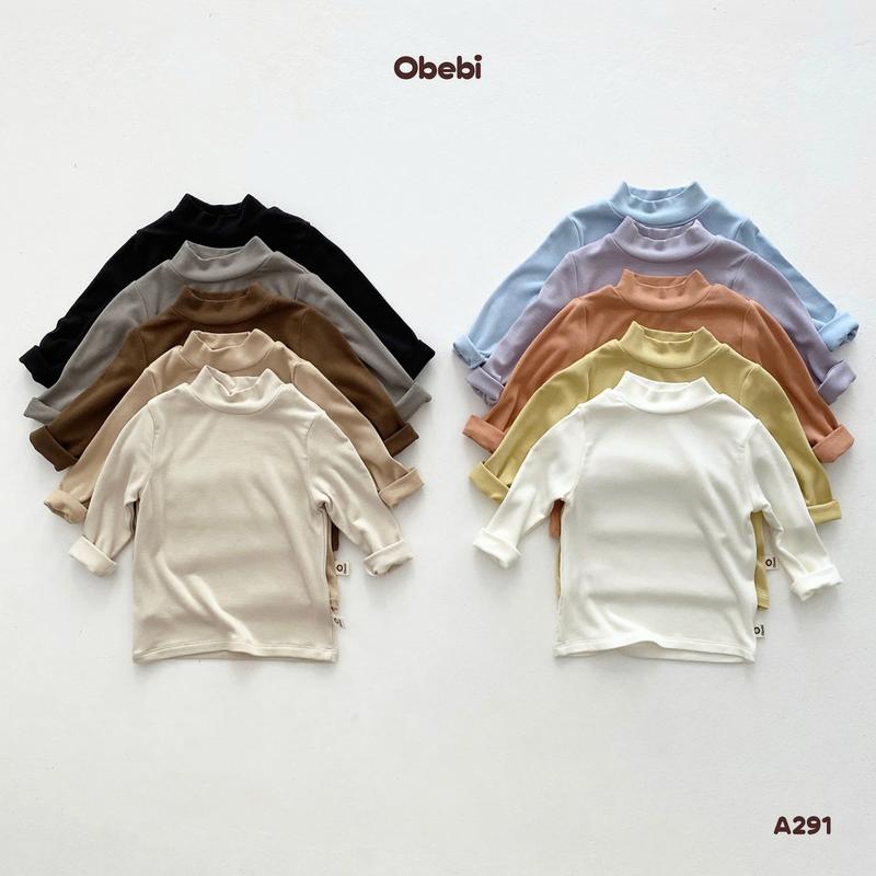 CB58 Combo 2 Áo Giữ Nhiệt Cổ 3 Phân Thu Đông Cotton Co Giãn 4 Chiều Cho Bé Obebi A291