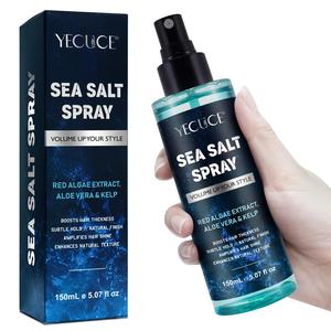 YECUCE SEA SALT SPRAY 150ML、簡単にボサボサスタイルに仕上げるテクスチャーリングソルトスプレー、毎日使えるオールヘアタイプ用コンディショナー！