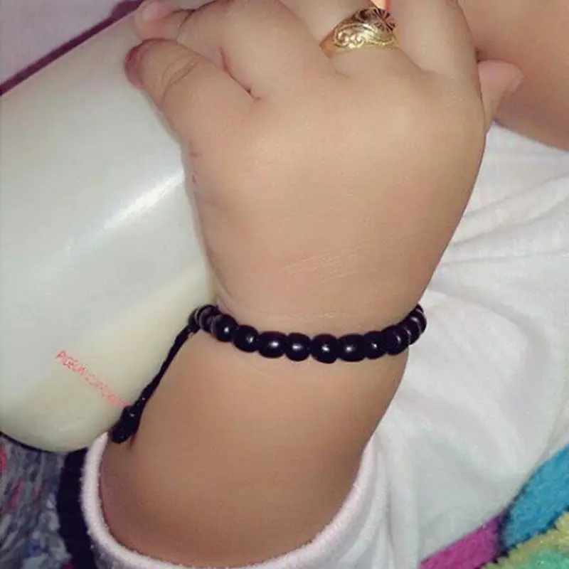 COD Gelang Bayi Anak Laki-Laki Perempuan Pria Wanita Cewek Cowok Couple Kaokah Kaukah Kokka Koka Hitam Bulat Asli Original 3