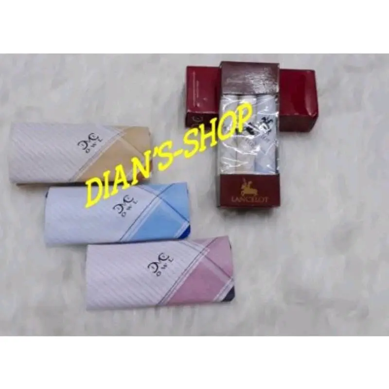 3Pcs Saputangan Pria Dewasa Bahan Katun/Salampek Cowok 3