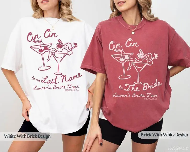 Custom Thats Amore Italian Bachelorette Shirts with Cherry Martini, Personalized Matching Bach Party Tees, Tomato Girl Core Bridal Shirts 1