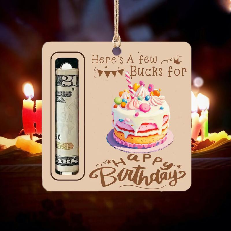 Birthday Cake & Letter Pattern Hanging Tag, 2 Counts/set Birthday Themed Money Holder, Festive Decorations for Vehicles and Family, Surprise Gift for The People Who Are The Birthday Party 6