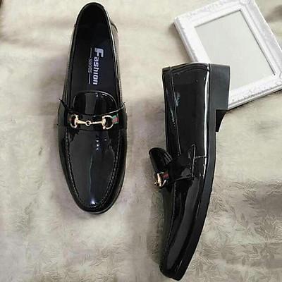 Giày tây nam da bóng khóa kim loại - KVĐĐ