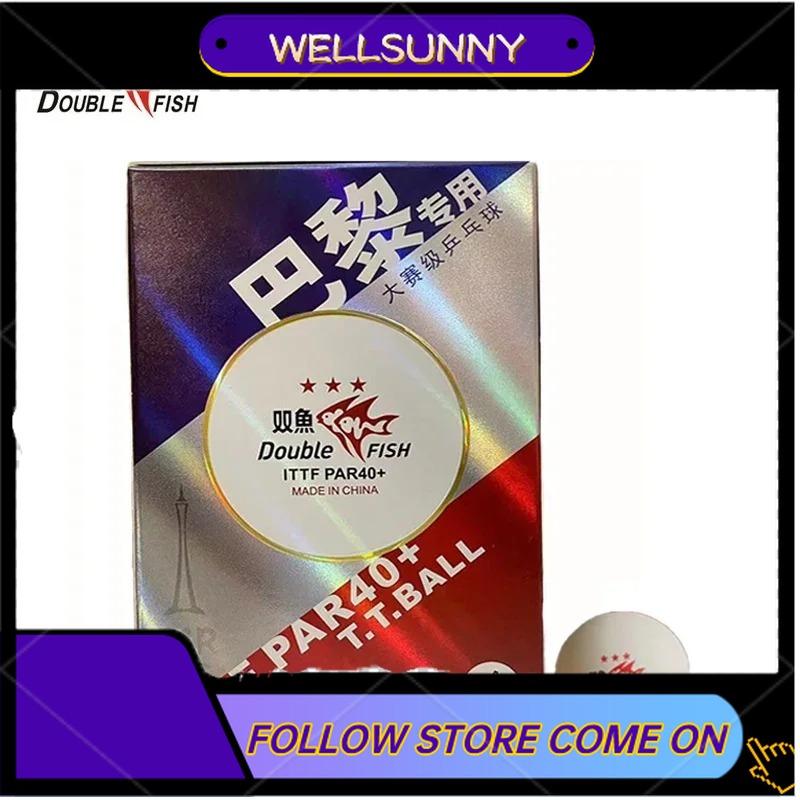 Wellsunny Original Double Fish DF PAR40+ Ping Pong Balls 3 Stars Professional Table Tennis Balls ABS New Material for Olympic Standard 0