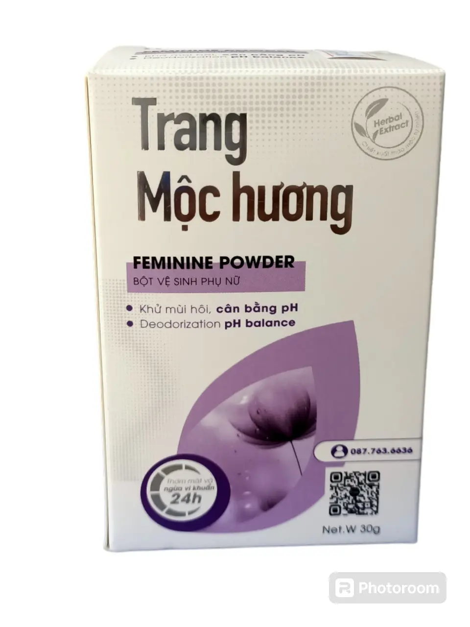 BỘT TRANG MỘC HƯƠNG VỆ SINH PHỤ NỮ  lọ 30g