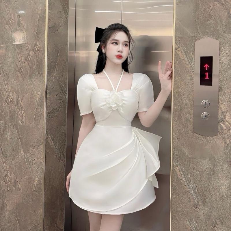 M72 Váy tafta Nữ đi tiệc vạt chéo _BY VANI 2