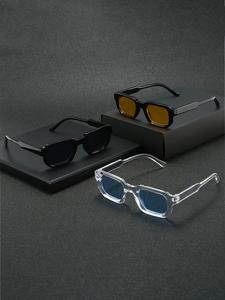 3 Pack de Lentes de Sol Cuadrados Estilo Yk2 con Protección UV para Parejas, Ideales para Conducir, Pescar y Senderismo, Lentes para Hombres y Mujeres