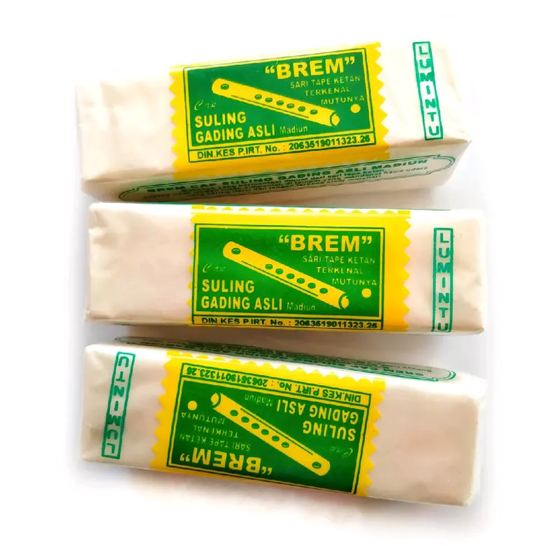 Brem Suling Gading Asli Madiun Polos isi 4 Lapis Rasa Original Kecil - Snacks, Food 3