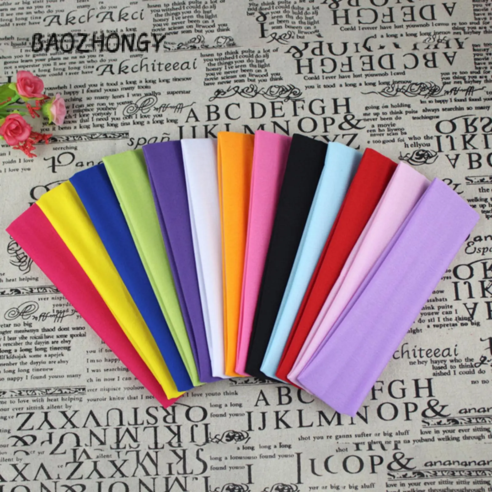Women’s Sport Hairband, Solid Color Strong Absorbs Sweat Workout Headband, Wild Fashion Stretchy Yoga Hairband