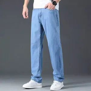 LOOSE PANTS PRIA JEANS TEBAL DAN LONGGAR BAHAN TIDAK MELAR STANDAR REGULAR Santai Celana Denim