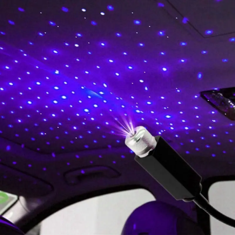 (SL) ~ Lampu Mobil Atap USB Interior Langit Bintang Malam // Mobil Malam Lampu Proyektor // Lampu USB Suasana Galaxy