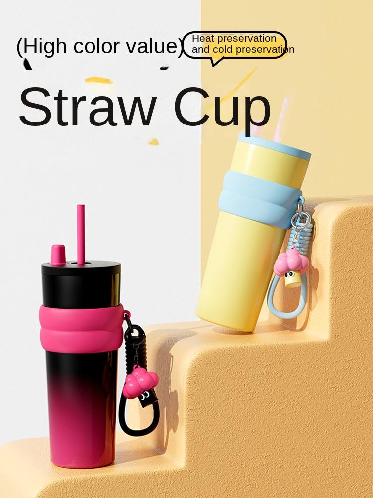 Product Introduction of Creative 316 Stainless Steel Insulated Cup for Car with Straw 0