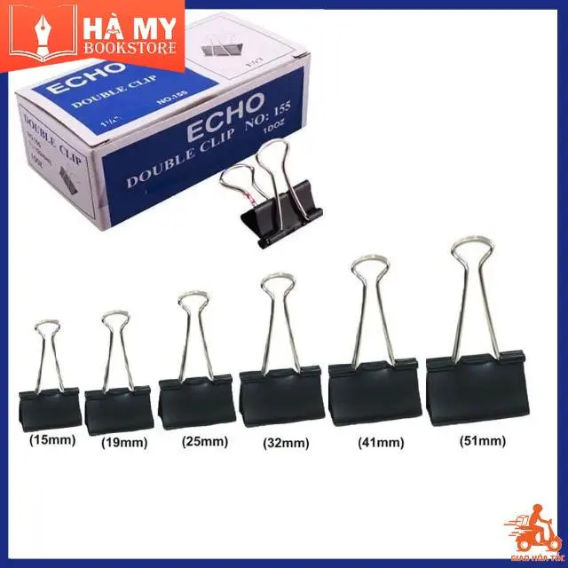 ( 1 Hộp 12 Cái) Kẹp Bướm EchoMax, Echo và Slecho - Bộ sản phẩm kẹp giấy chất lượng và đa dạng từ EchoMax