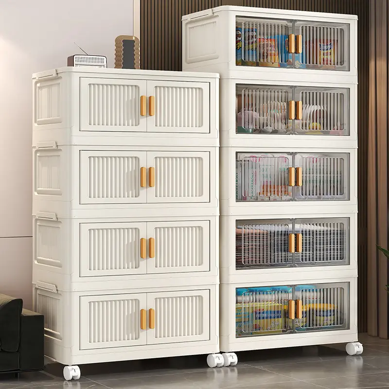Tủ Đựng Đồ, Có Thể Gập Lại, Một Mảnh, Tủ Sắp Xếp Lưu Trữ, Thích Hợp Cho Phòng Khách Và Phòng Ngủ, Tủ Gia Đình, Không Cần Lắp Đặt, Tủ Lưu Trữ Nhiều Tầng, Bán Buôn 0