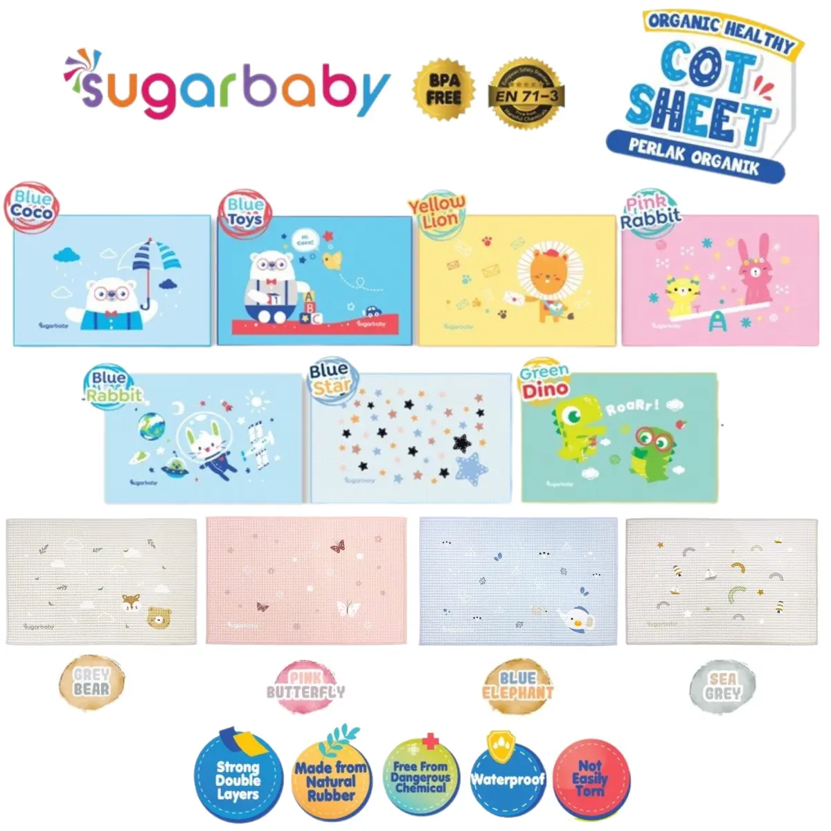 Perlak Karet Sugar Baby Alas Ompol Bayi