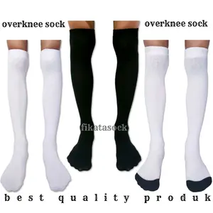 kaos kaki panjang selutut - kaos kaki sekolah - overknee sock Lembut Nyaman Hitam