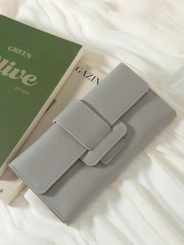 Women's Elegant Minimalist Envelope Trifold Wallet, Trendy Vintage Long Wallet, All-match Card Holder with Card Slots for Daily Use 3