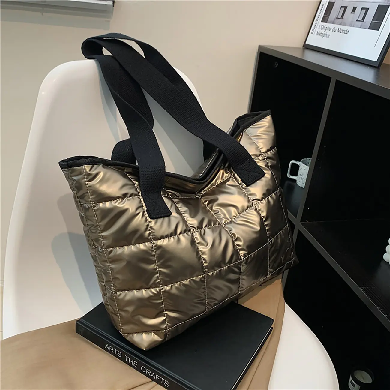TAS PUFFY BAG WANITA / TAS TOTE BAG BESAR / PILLOW BAG-LA40 Totebag resleting tas laptop