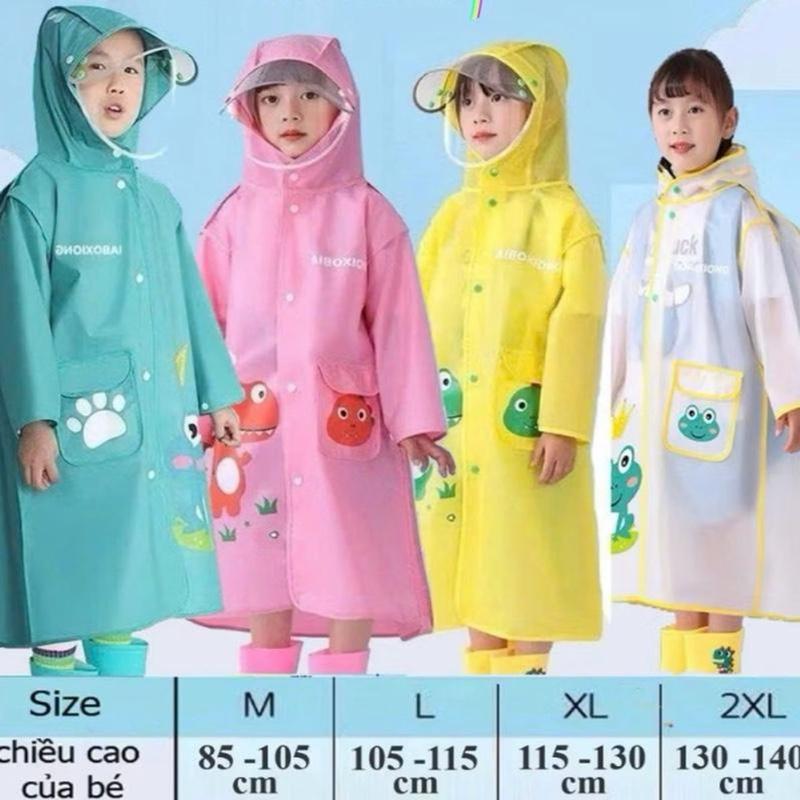 Áo mưa cao cấp học sinh hoạ tiết chú ếch dễ thương 0