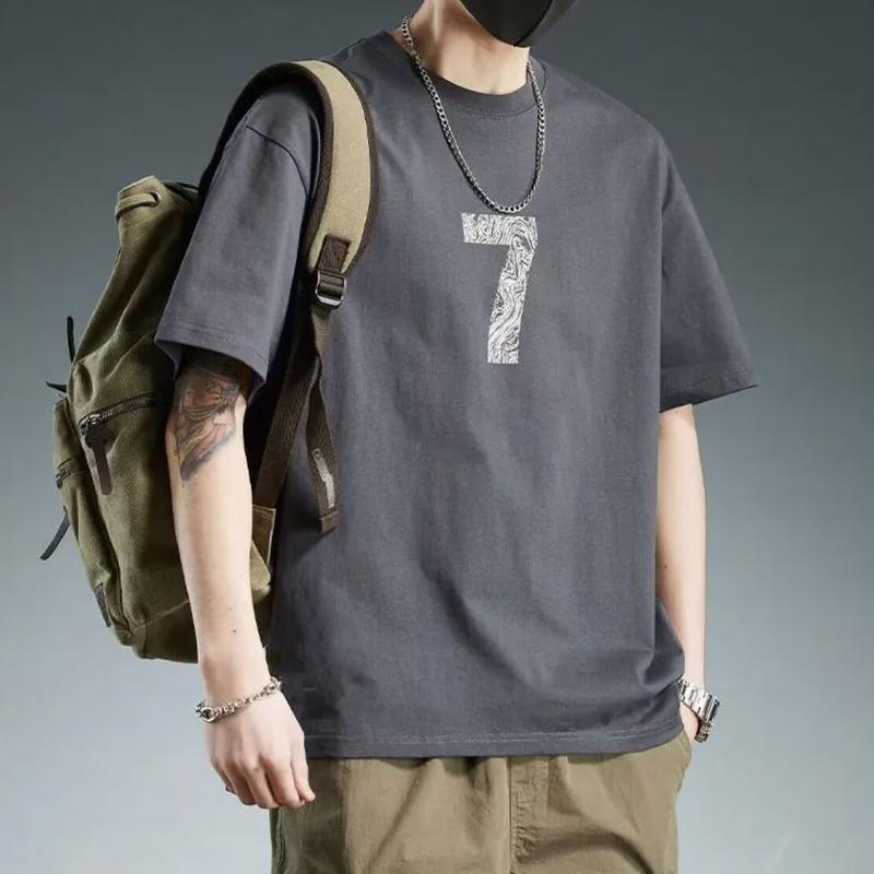 Product Introduction of Japanese Style Short Sleeve T-Shirt for Men Trendy Fashion Versatile Summer American Style Breathable Cool Comfortable Trendy Brand Men's Top 3