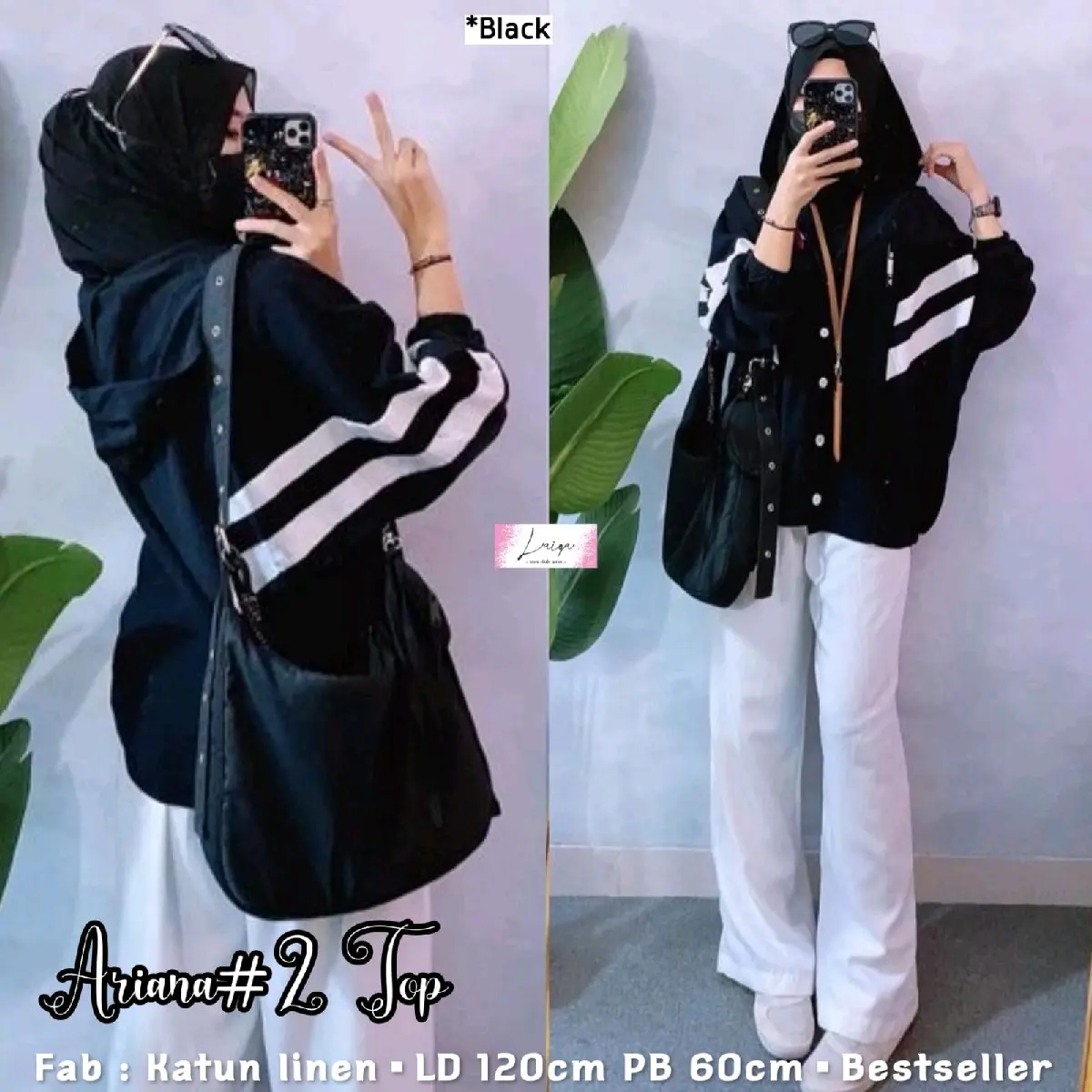 Ariana atasan wanita hoodie Sweater
