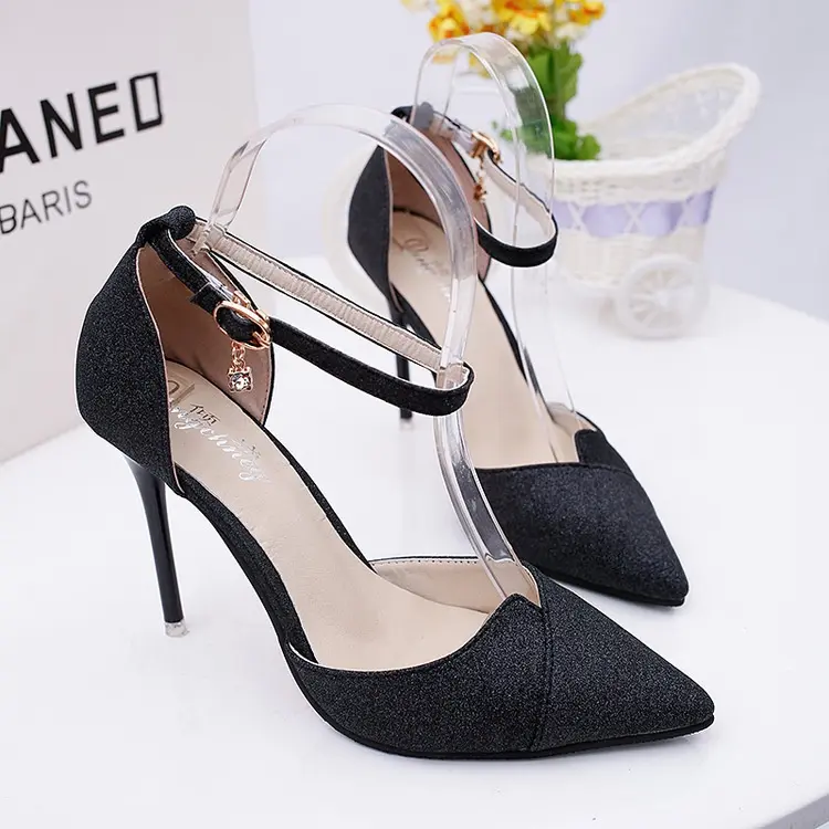【Premium】 Ankle Strap Giltter Heels 5130 (35-39)