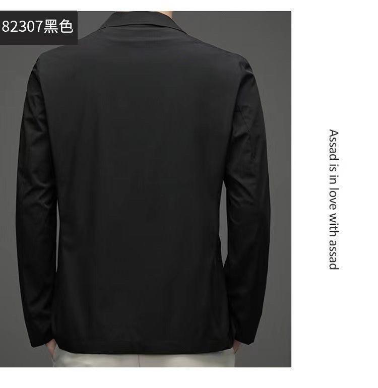 Product Introduction of Men's Ice Silk Lightweight Leisure Suit Ultra-Thin Breathable Sunscreen Top Non-Ironing Single Western Suit Jacket 14