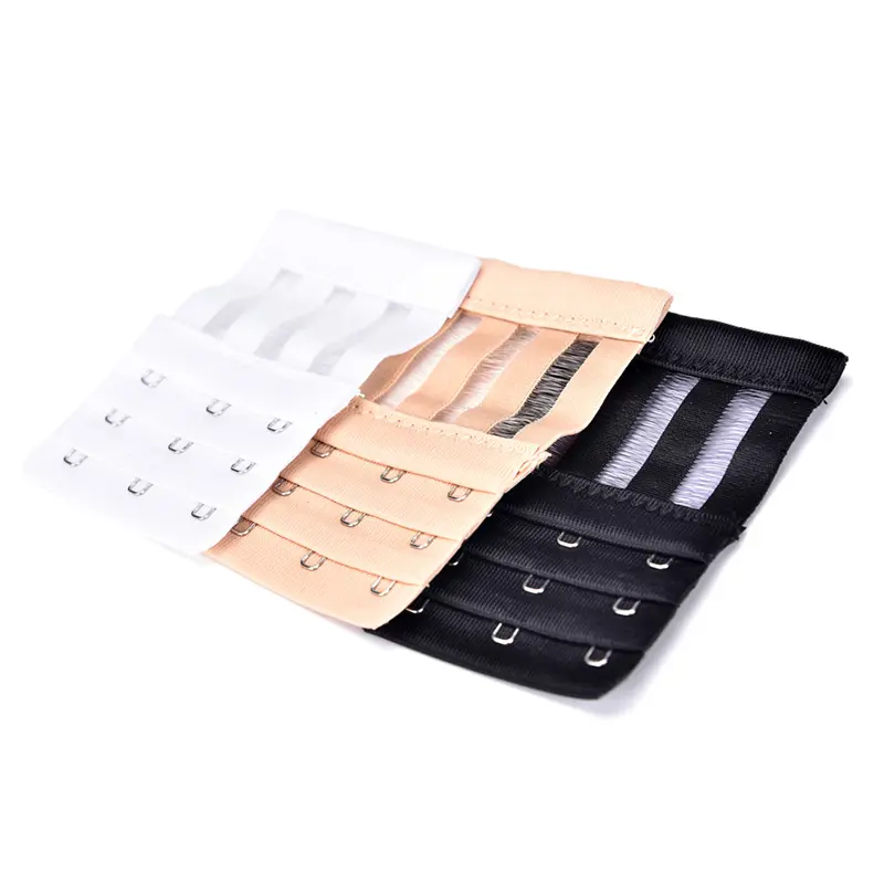 3 Rows 3 Hooks Women Good Quality Adjustable Bra Extender Strap Extension Buckle