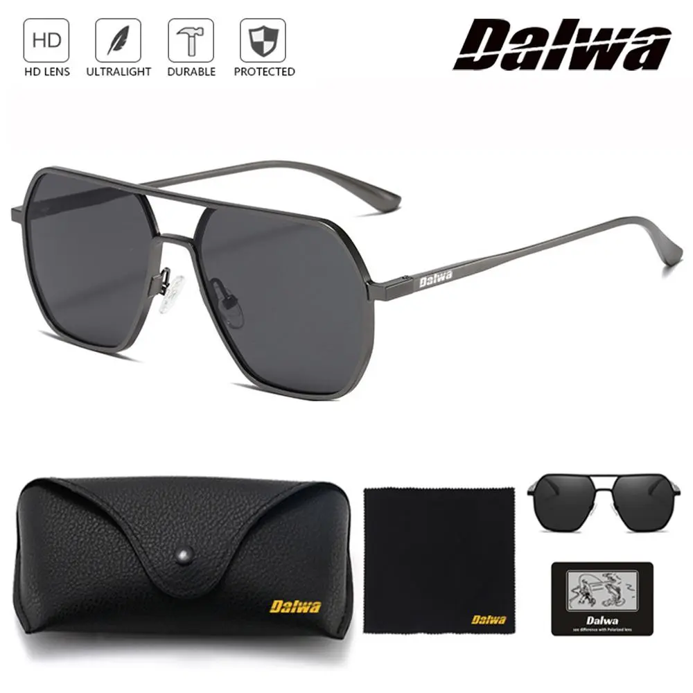 Cermin Mata Hitam Memandu Terpolarisasi, Dalwa, Untuk Lelaki, Warna Lelaki, Sesuai untuk Mendaki, Memancing, Klasik, Perlindungan UV400, Cermin Mata, Sukan Luar, Diperbuat daripada Bahan Penerbangan Eyewear Sunglasses