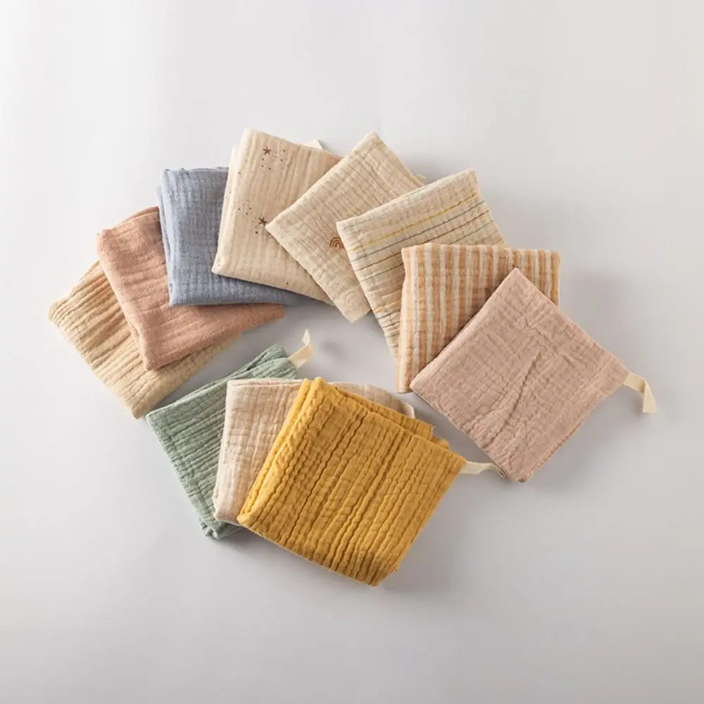 Mutifunction Cotton Baby Muslin Washcloths Random Color Soft Saliva Towel Easy to Clean Baby Burping Cloth Infant