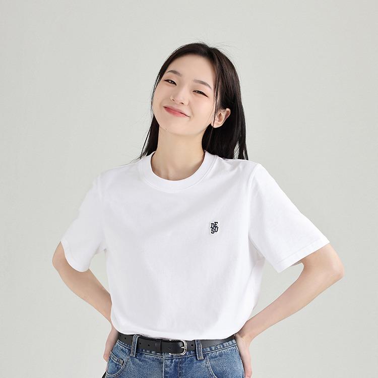 Áo phông Dessuu cổ tròn basic form tay lỡ 5 màu sắc Top Nữ