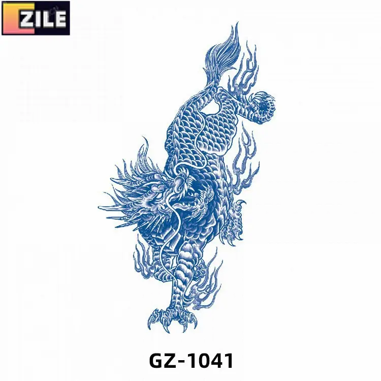 New Herbal Non-Reflective Semi-Permanent Juice Tattoo Sticker Paper Factory Wholesale Waterproof Imitation Tattoo Half Sleeve Tattoo Sticker