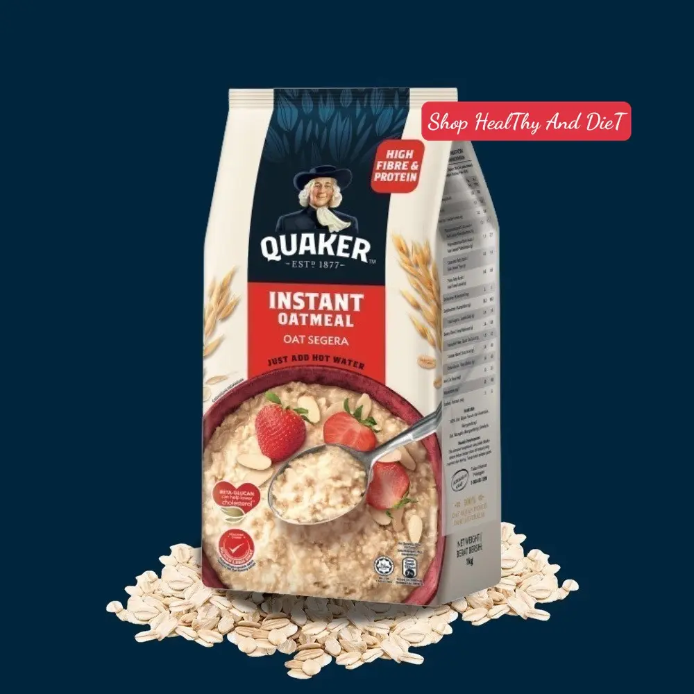 Yến Mạch Ăn Liền Quaker 1Kg - Nhập Khẩu PSC Có Tem Phụ