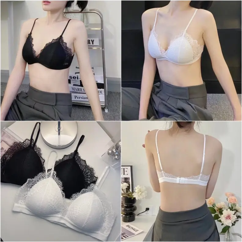 [ Chuyên Sỉ ]  Áo Ngực , Áo Bra Ren Hoa Mềm Đệm Mỏng 2 Dây Kép Móc Cài Sau Siêu Mềm Dịu Êm 591  Hot