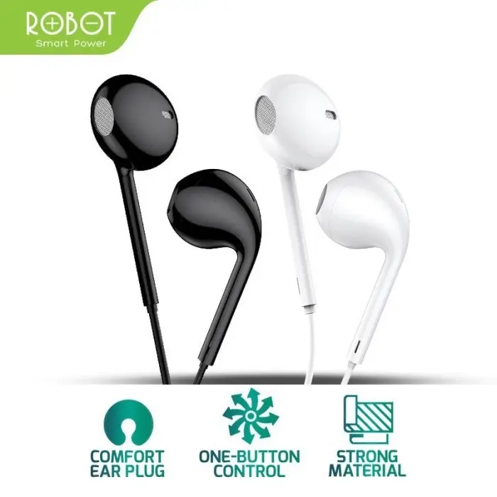 Robot Headset RE10 Wired Earphone High Sound Quality Garansi Original Resmi 0