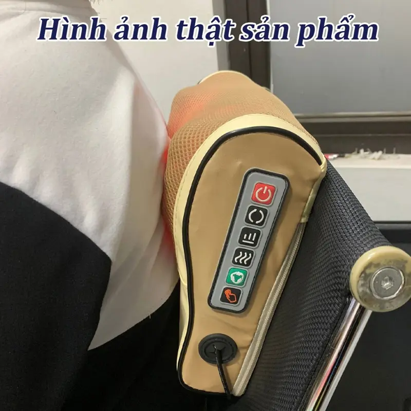 Máy Massage Cổ Vai Gáy Hồng Ngoại 20 Bi Xoay, Gối Matxa Đa Năng 3 Cấp Độ Có Đảo Chiều 7