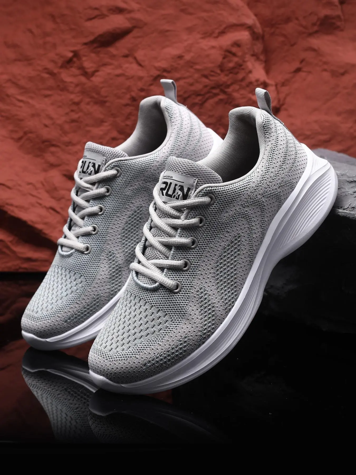 Men's 1 Pair Breathable Lightweight Mesh Running Shoes, Casual Comfortable Outdoor Lace Up Sports Walking Shoes