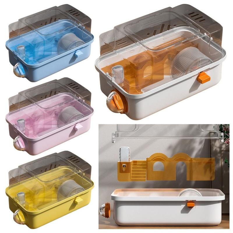 Portable Double Layer Hamster Cage Sturdy Large Space Small Animal ...