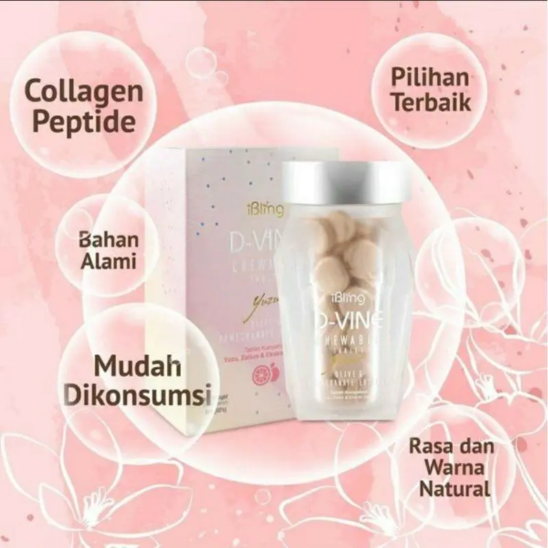 PROMO DVine D-vine Divine Collagen original asli Pemutih Kulit isi 30 butir Supplement Kecantikan & Kecantikan Original 3