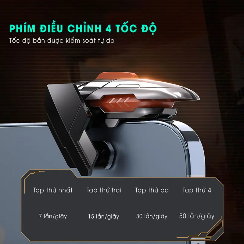 Tay cầm chơi game điện thoại MEMO AK06 gaming nút auto tap 4 chế độ hỗ trợ ghìm tâm chơi game thao tác 6 ngón pubg ff fps dễ dàng Chơi Điện Tử 1