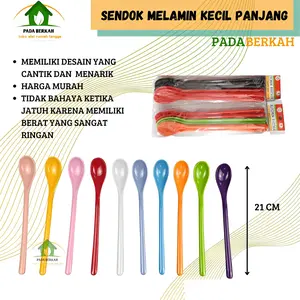 6PCS Sendok Teh Melamin Panjang Sendok Plastik Melamine Sendok Kecil spoon kitchenware