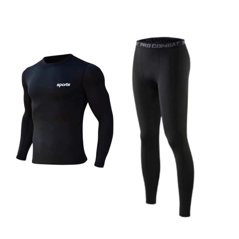Bộ quần áo giữ nhiệt thể thao nam, 1 áo giữ nhiệt Sport + 1 quần giữ nhiệt COMBAT PRO