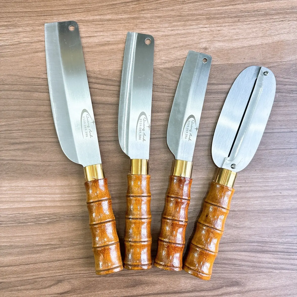 MS3.3 Combo 3 Dao Thái+ Tặng Kèm 1 Gọt 420j2 bộ  dao bộ  dao kuromi  pisau bộ  dao