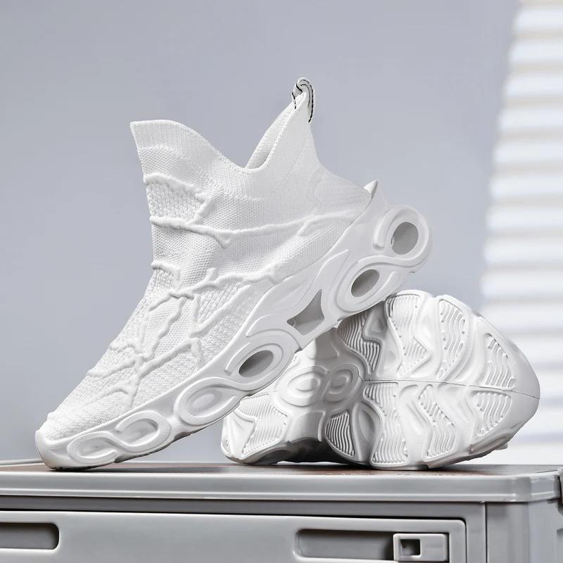 Custom Blade Sole Super SoftCasual Sock Sneakers Blank Mesh Hoogte Toenemende Sport Wandelen Hardloopschoenen voor Heren Trainers Schoenen Sportschoenen Hardloper_voghion.com