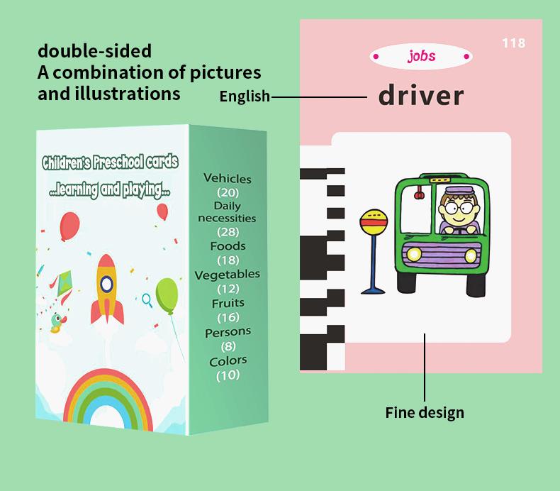 Product Introduction of 2024 Dinosaur Jr card machine Talking flash card children's toys educational plug-in learning machine 4
