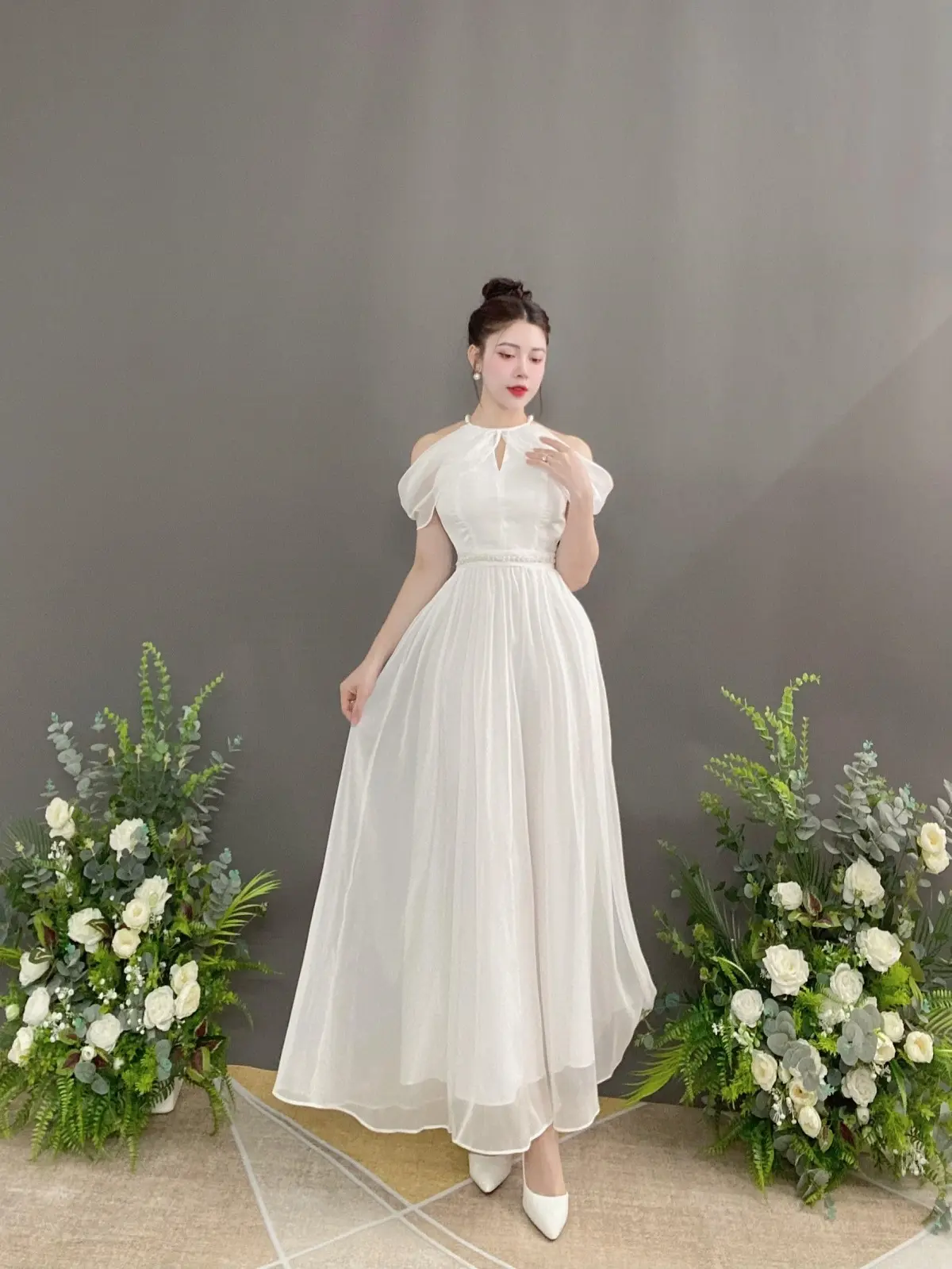Váy Thiết Kế VQLADY D36 chất tơ cổ viền ngọc  sang chảnh  đi chơi và đi dự tiệc Dress Women Voi Voan dress váy  đỏ váy  thiết