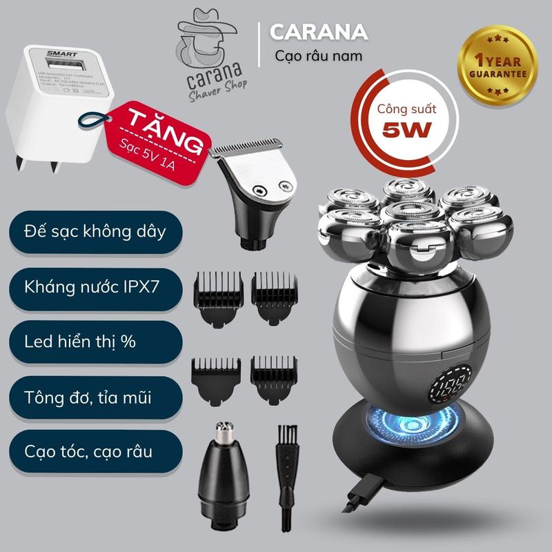 Máy cạo đầu cạo tóc đa năng RQ8870 công suất lớn 5W  7 lưỡi dao cạo khô và ướt, đế sạc không dây, tỉa lông mũi, tông đơ hớt tóc Máy Cạo Râu Cạo Râu