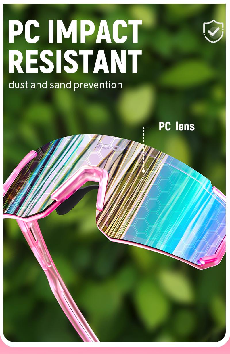Product Introduction of SCVCN Fsshion Sunglasses Street Cycling Glasses Bike Men UV400 Sports MTB Outdoor Bicycle Women Sunglasses Multi Color Riding 3