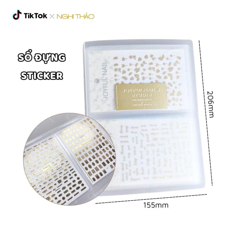  Sổ sticker sổ đựng sticker trong suốt NGHI THẢO 