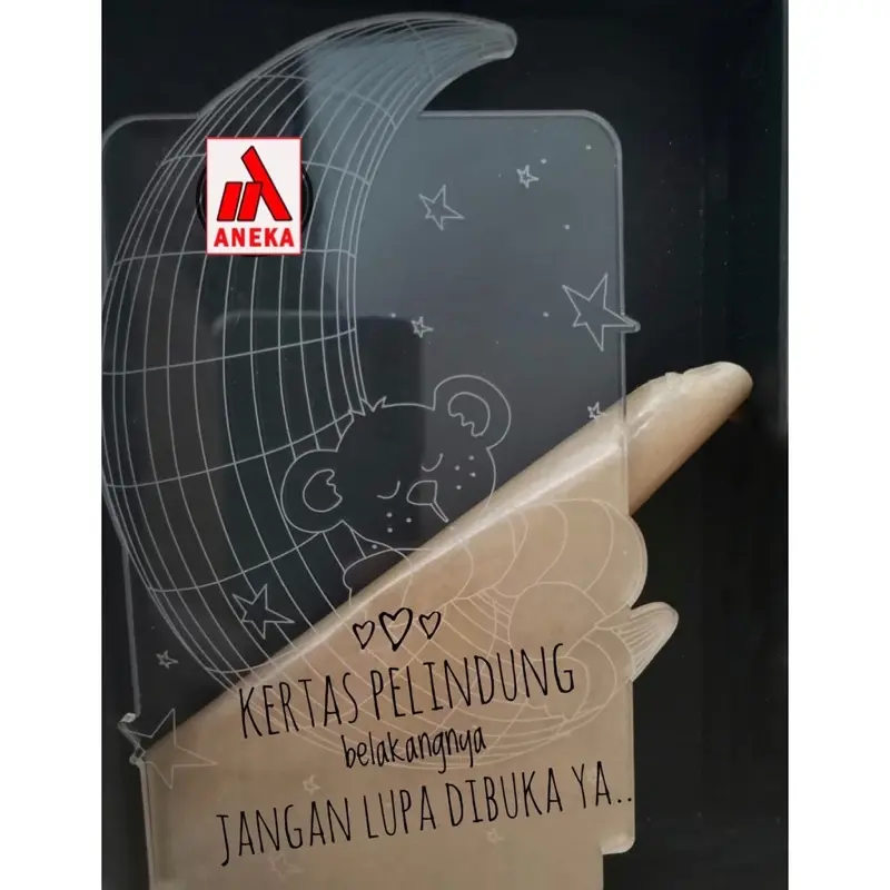 LAMPU HIAS LED ACRYLIC TRANSPARANT KACA 3D AKRILIK 3 DIMENSI DEKORASI KAMAR PAJANGAN RUMAH HIASAN MALAM NIGHT LAMP TIDUR TRANSPARAN HAMPERS KADO HADIAH GIFT BOX HAMPERS ULTAH ULANG TAHUN BIRTHDAY GRADUATION WISUDA VALENTINE HARI KASIH SAYANG ANNIVERSARY 5